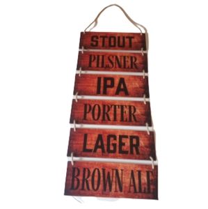 NEW Excello Global Rustic Wooden Beer Sign